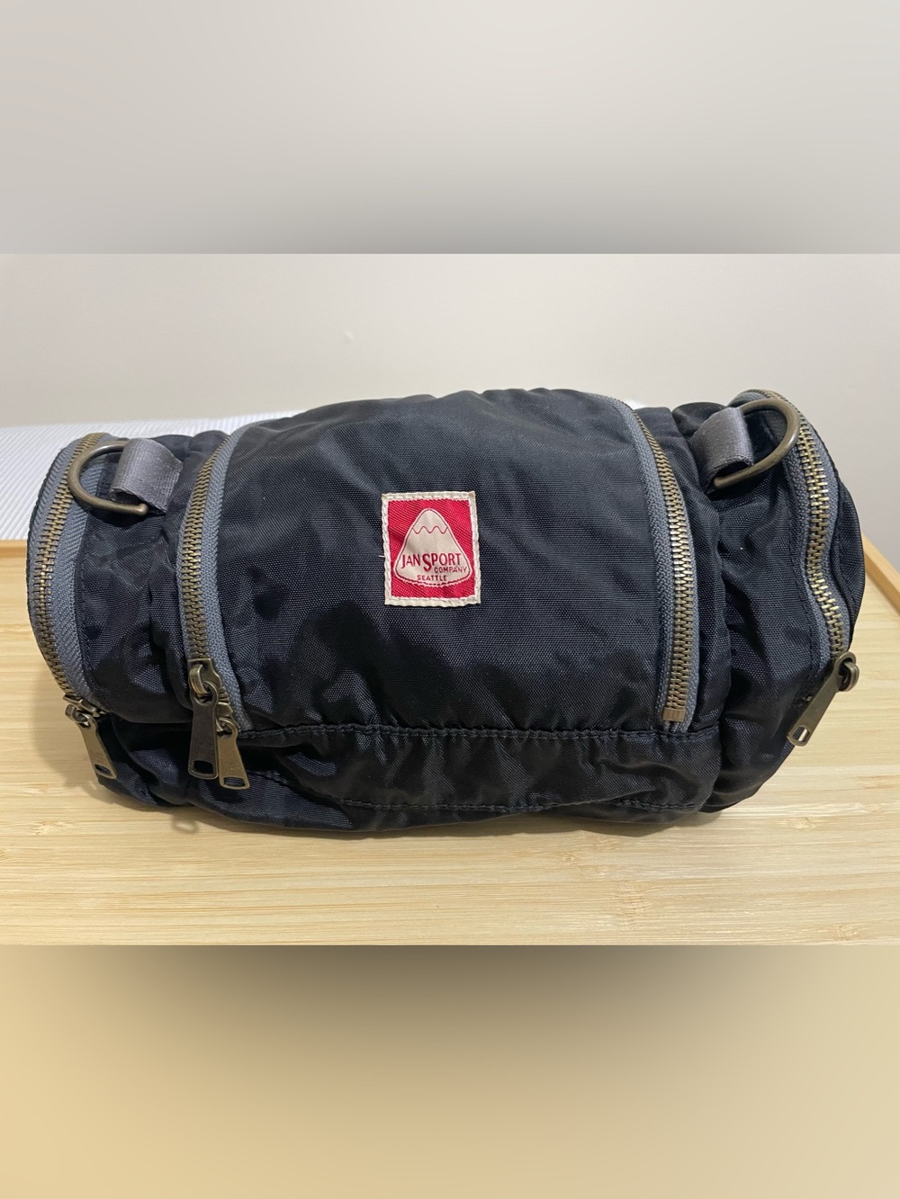 JanSport Heritage Swinger Mini Duffle Bag ~ Black ~ Vintage Style